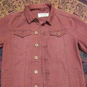 Maroon Denim jacket